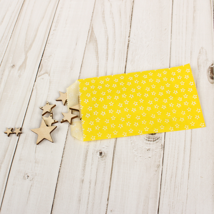Пакет фасовочный "Цветочки на желтом", 8 х 15 см