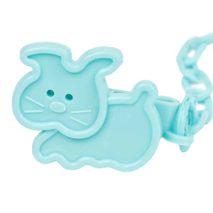 Держатель для пустышки на цепочке, цвет бирюзовый