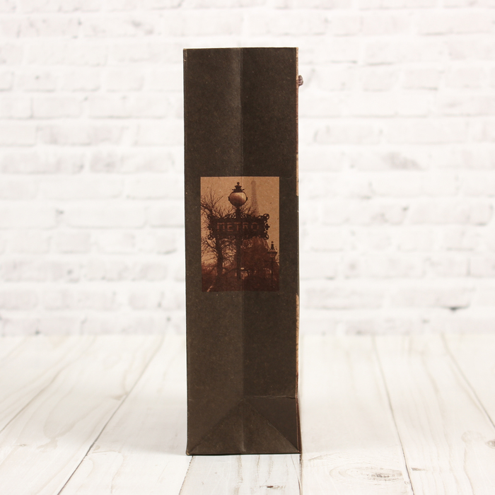 Пакет крафт "Париж", 16 х 6 х 21 см