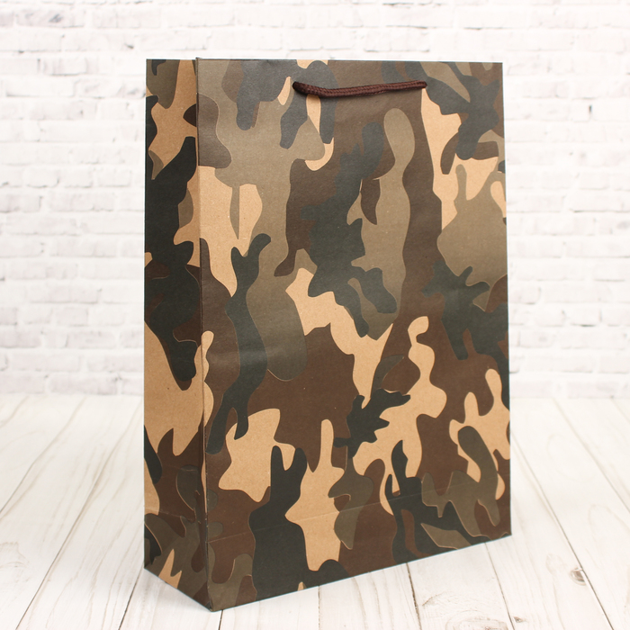 Пакет крафт "Мужской", 23,5 х 8,5 х 31,5 см