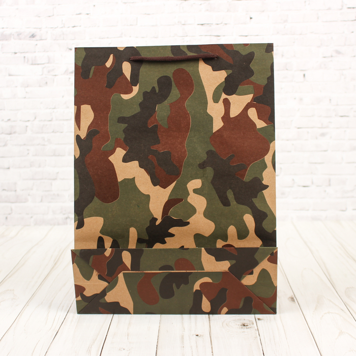 Пакет крафт "Мужской", 23,5 х 8,5 х 31,5 см