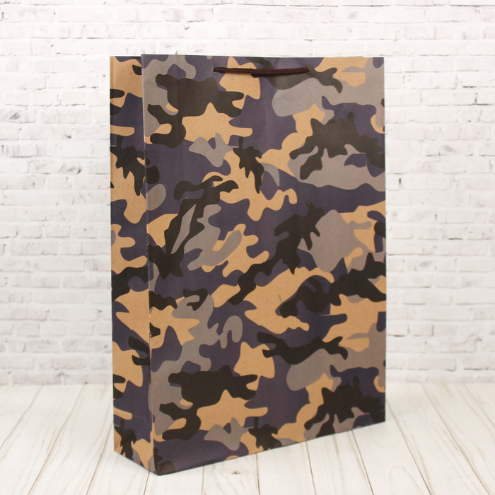 Пакет крафт "Мужской", 31 х 9,5 х 42 см