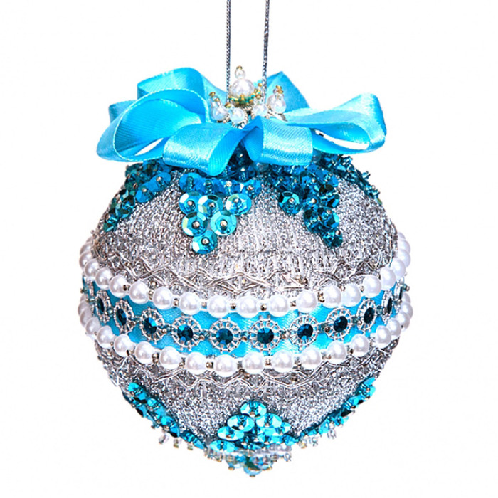 Шар новогодний из пайеток "Снежная королева"