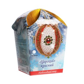 

Шар новогодний из пайеток "Царский" красный