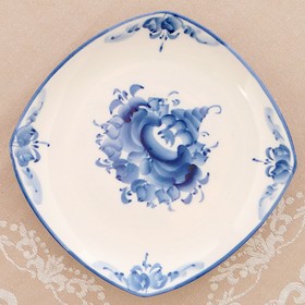 

Тарелка "Ноктюрн", 21 см, гжель, фарфор, 2с