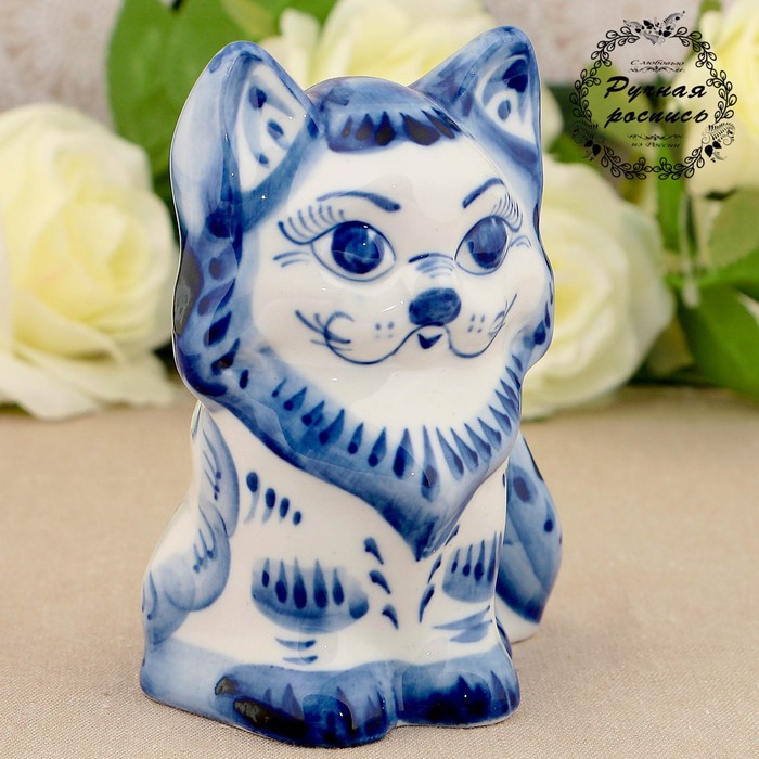 Сувенир "Пушок", гжель, фарфор, 1с