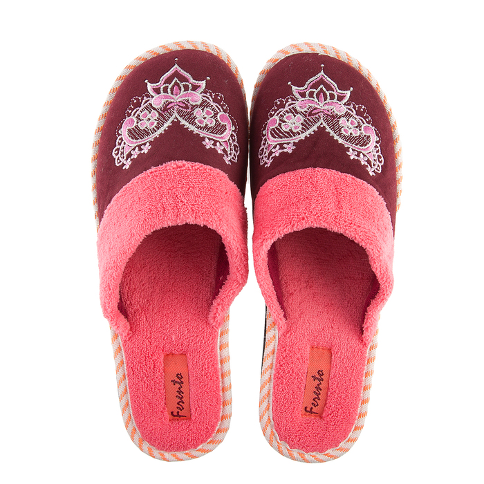 Тапочки женские арт. HL51684, цвет бордовый, размер 40