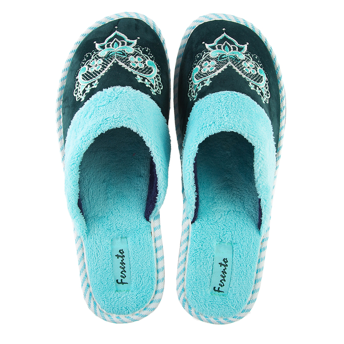Тапочки женские арт. HL51684, цвет бирюзовый, размер 37