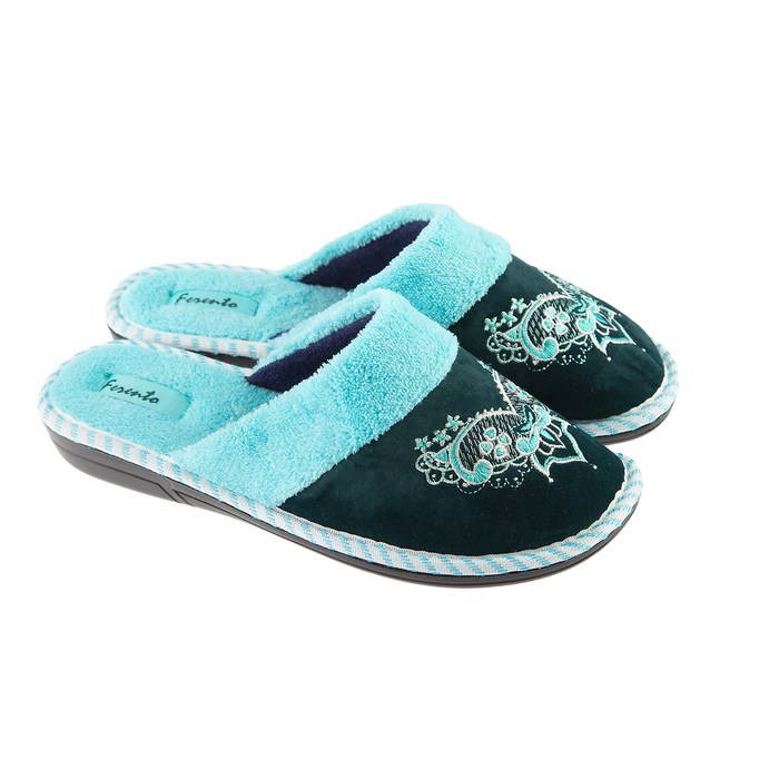 Тапочки женские арт. HL51684, цвет бирюзовый, размер 39