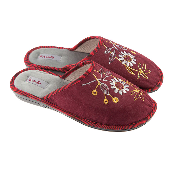 Тапочки женские арт. HL51680, цвет бордовый, размер 40