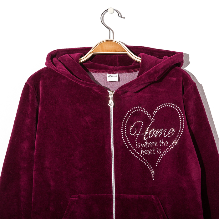 Комплект женский (джемпер, брюки) м-294, цвет бордовый, р.42, рост 164