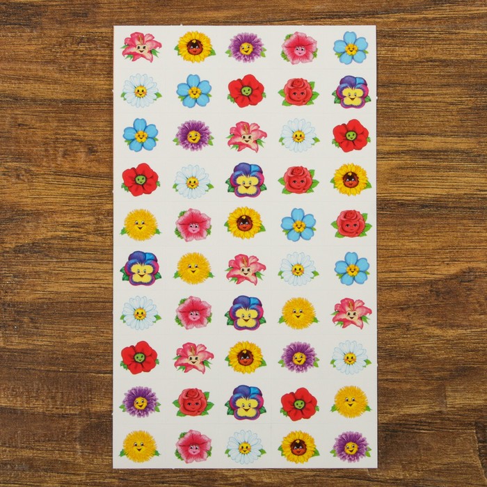 Наклейки-оценки "Цветочки"
