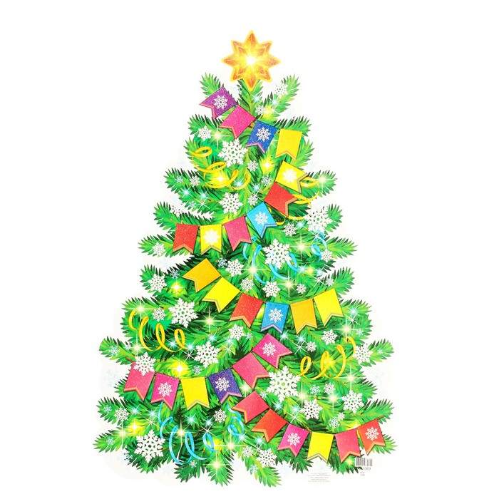 Плакат вырубной "Елочка" А3