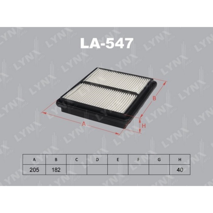 Фильтр воздушный LYNX LA547
