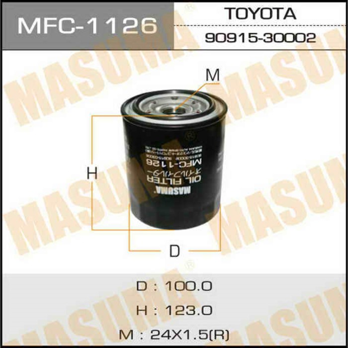 Фильтр масляный "MASUMA" MFC1126