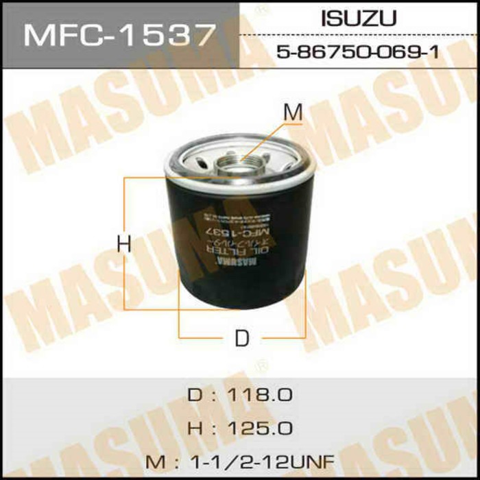 Фильтр масляный "MASUMA" MFC1537