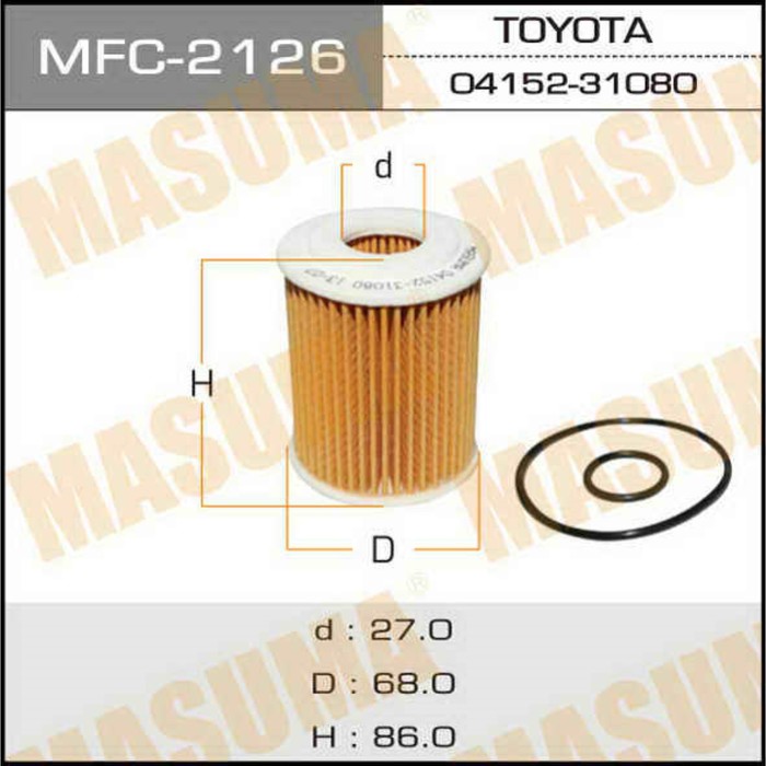 Фильтр масляный "MASUMA" MFC2126