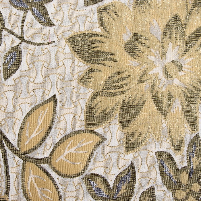 Накидка на кресло "Этель" Роскошь бежевый 70х160 см с бахромой