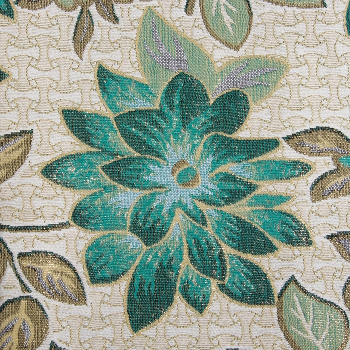 Накидка на кресло "Этель" Роскошь бирюзовый 70х160 см с бахромой