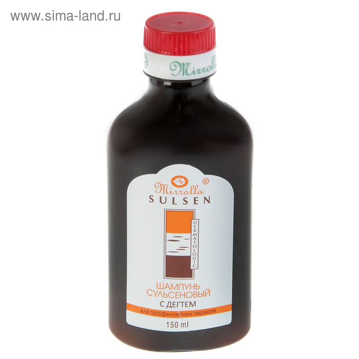 Шампунь Mirrolla «Сульсен Мите» 1% с дёгтем, 150 мл сульсен мите шампунь против перхоти 1 % 150 мл