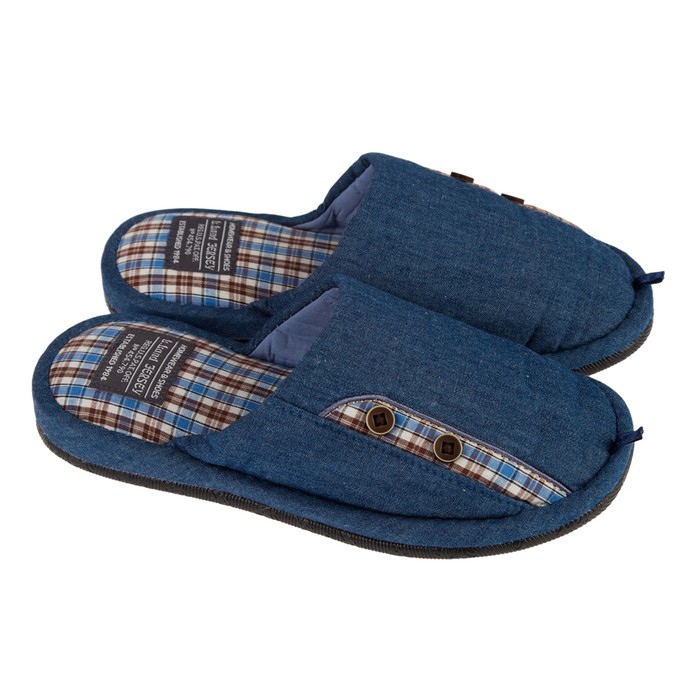 Тапочки подростковые арт. 2683 T-LMC-W, цвет синий, размер 39