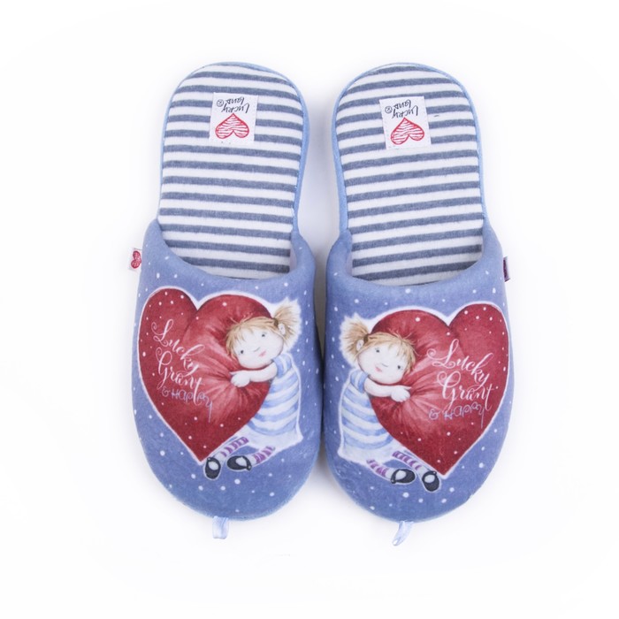 Тапочки женские арт. 2609 W-ASС-W , цвет голубой, размер 41