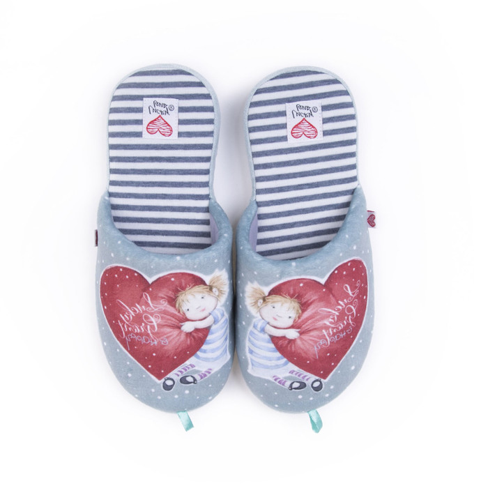 Тапочки женские арт. 2609 W-ASС-W , цвет серый, размер 37