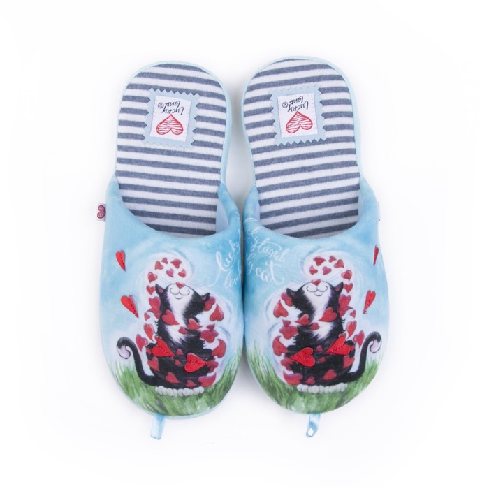 Тапочки женские арт. 2617 W-ASС-W , цвет голубой, размер 39