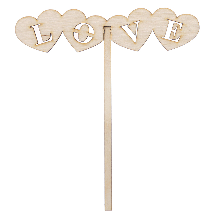 Топпер "Love" из фанеры, 15х4,5 см (ТПР-231)