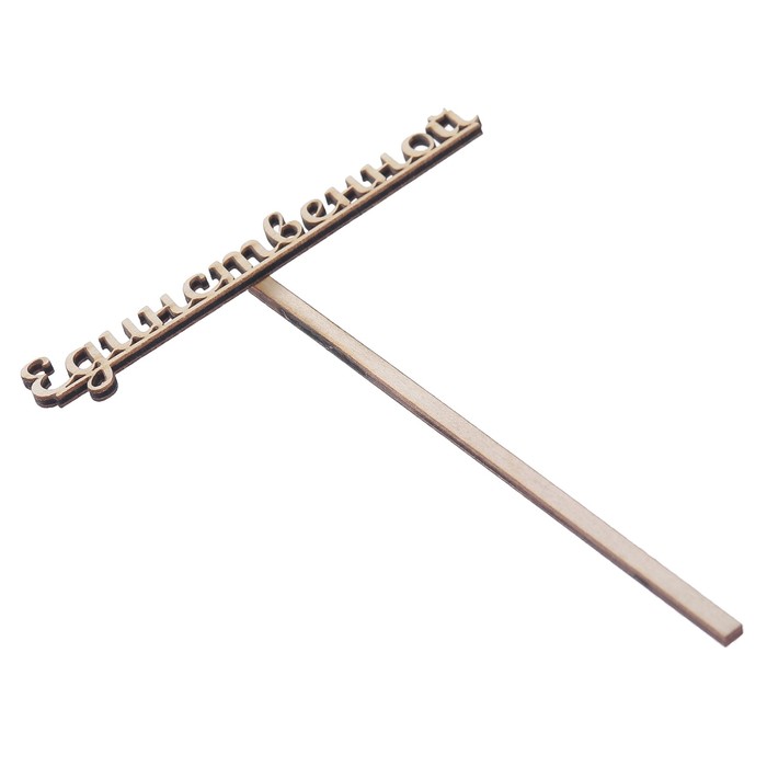 Топпер "Единственной" из фанеры, 12х3 см (ТПР-257)