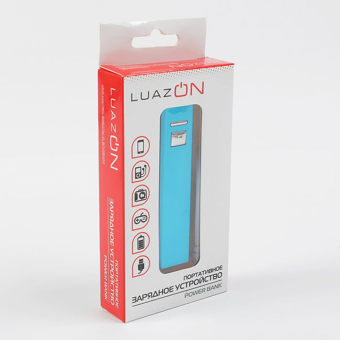 Внешний аккумулятор Power bank, LuazON Home 1 USB, 2600 мАч, микс
