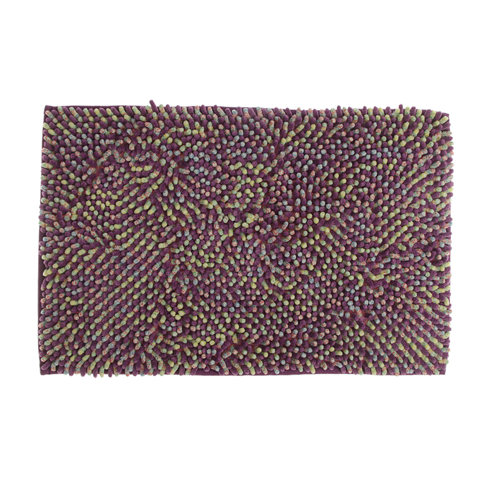 Коврик для ванной "Букли многоцветы", цвет фиолетовый