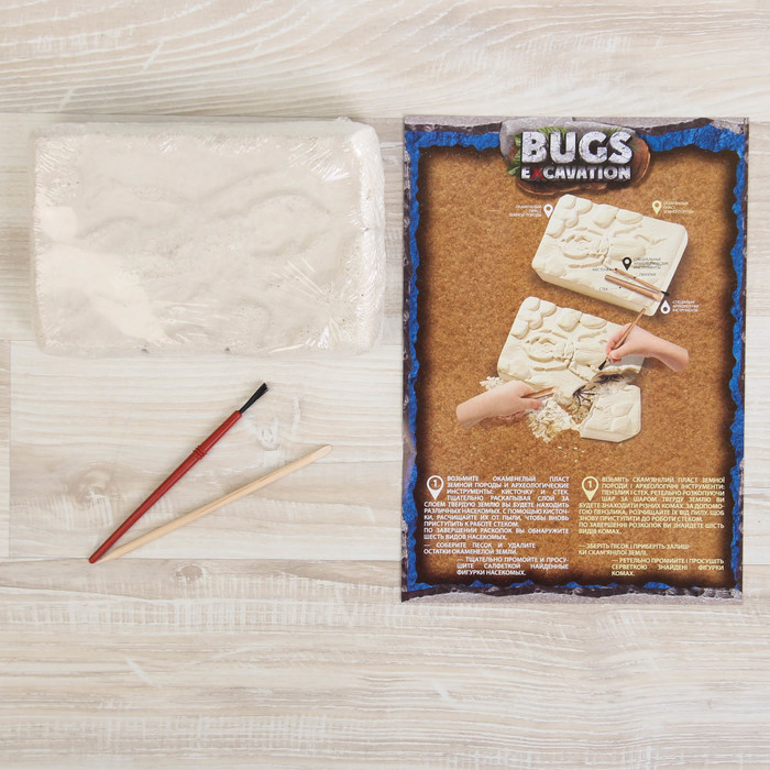 Набор для проведения раскопок серия "BUGS EXCAVATION" жуки BEX-01-01 BEX-01-01