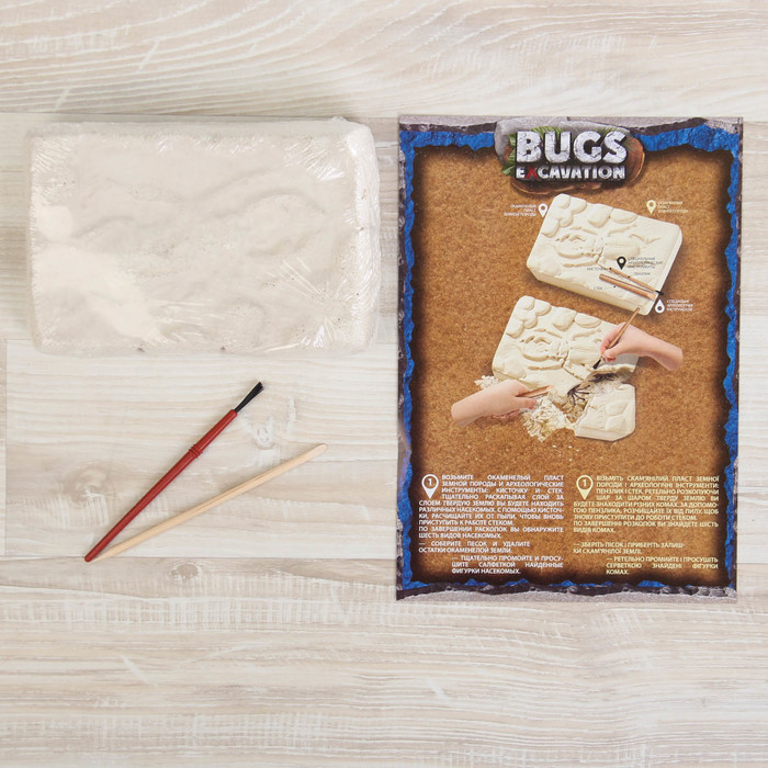 Набор для проведения раскопок серия "BUGS EXCAVATION" жуки BEX-01-04 BEX-01-04