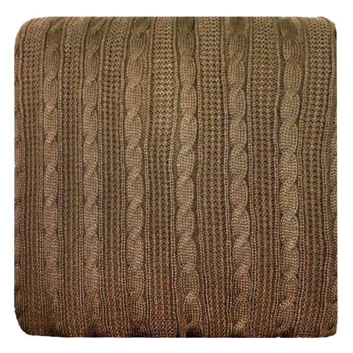 Плед вязаный "Шоколад", размер 220х240 см