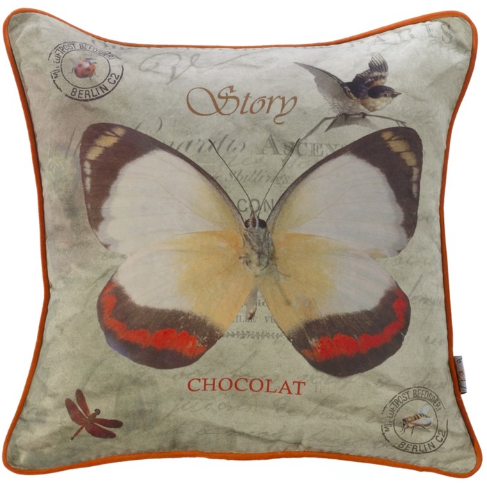 Чехол для подушки "Вальс бабочек", размер 45х45 см