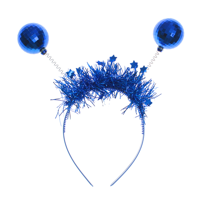 Карнавальный ободок "Шары", цвет синий