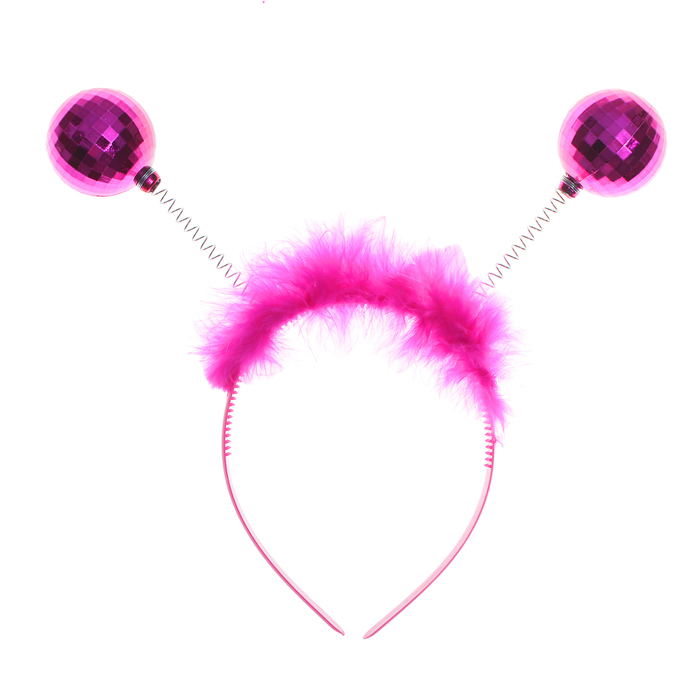 Карнавальный ободок "Шары", цвет розовый