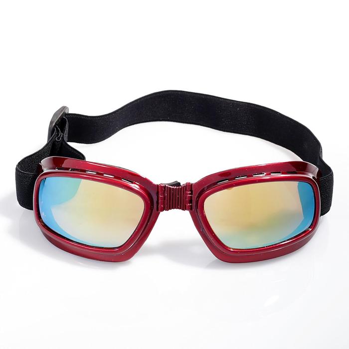 фото Очки спортивные "koestler" ko-885, линзы зеркальные, оправа красная