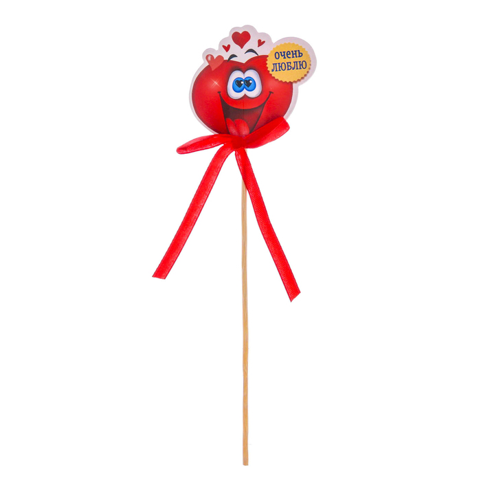Сердце на палочке "Очень люблю", 6,1 х 6 см