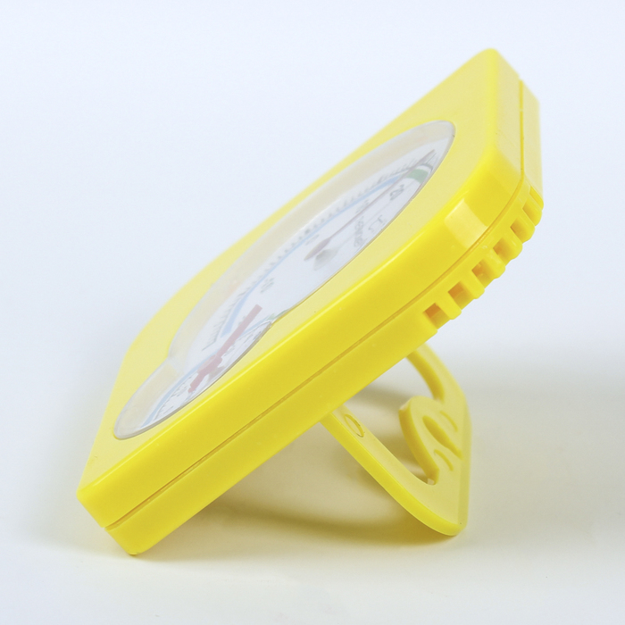 Термометр уличный, гигрометр, 7*7 см, желтый