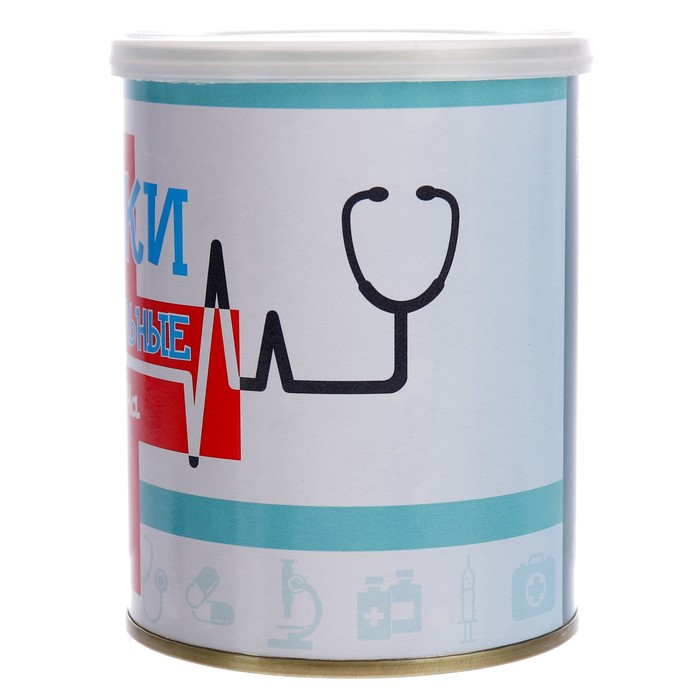 Носки мужские в консервной банке "Стерильные, врача", 1 пара, чёрные, р. 41-43