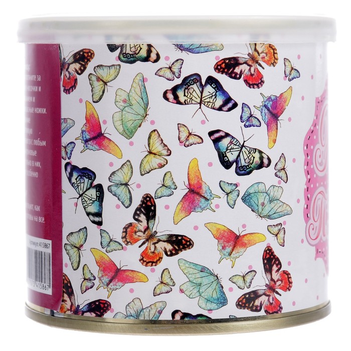 Носки женские в консервной банке "Носочки для любимой подружки", 1 пара, МИКС