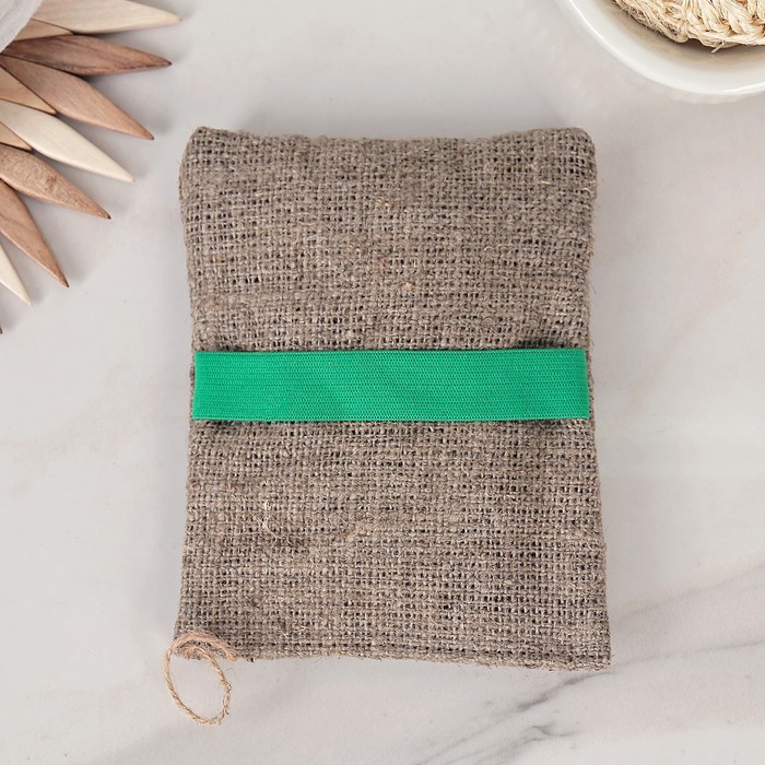 Мочалка льняная с органическим мылом "Шоколадная"