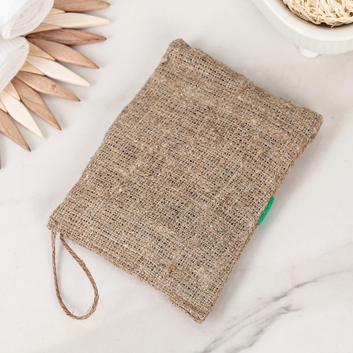 Мочалка льняная с органическим мылом "с Чайным деревом"