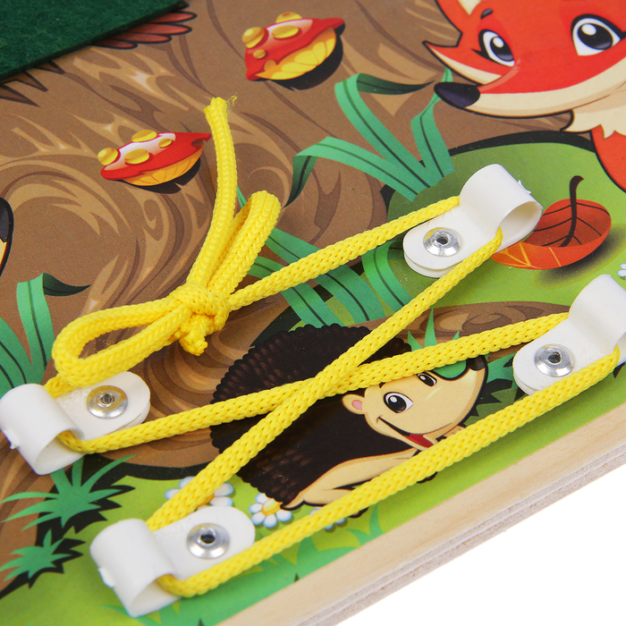 Бизиборд "Лесные жители" 25 х 25 см