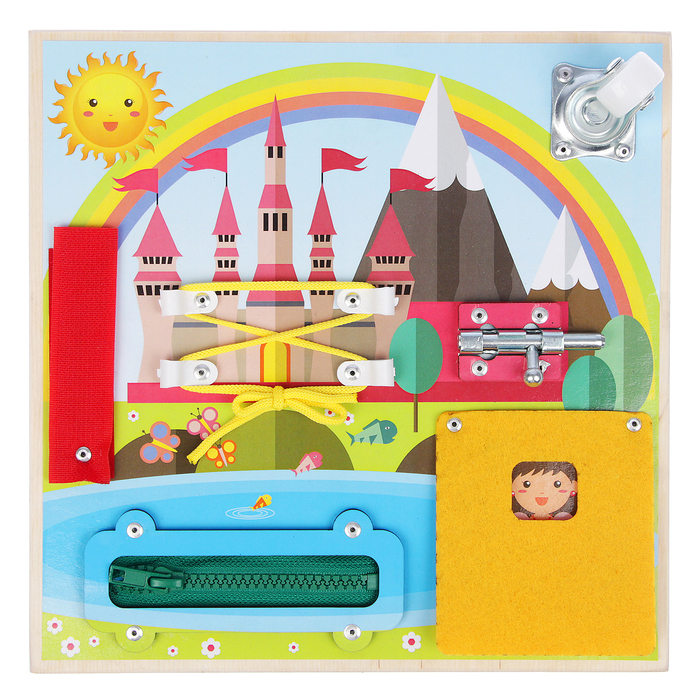 Бизиборд "Принцесса у замка" 25 х 25 см