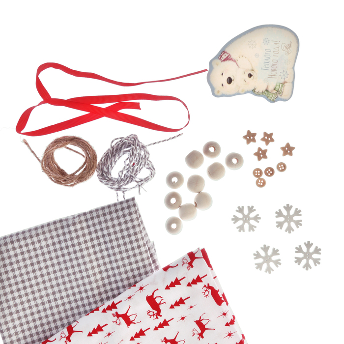 Гирлянда новогодняя мягкая «Новогодний хоровод», набор для шитья, 10,7 × 16,3 × 5 см