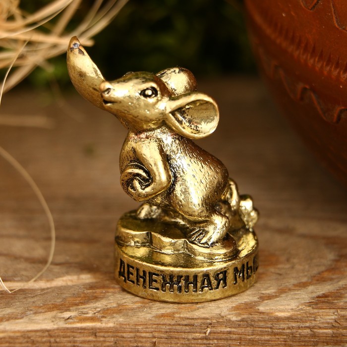 Фигурка мышка "Загребушка", 3,5 х 3 см