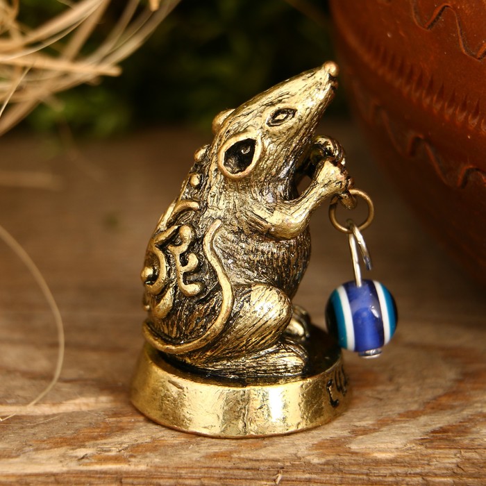 Фигурка мышка "Счастья", 3,5 х 2,6 см